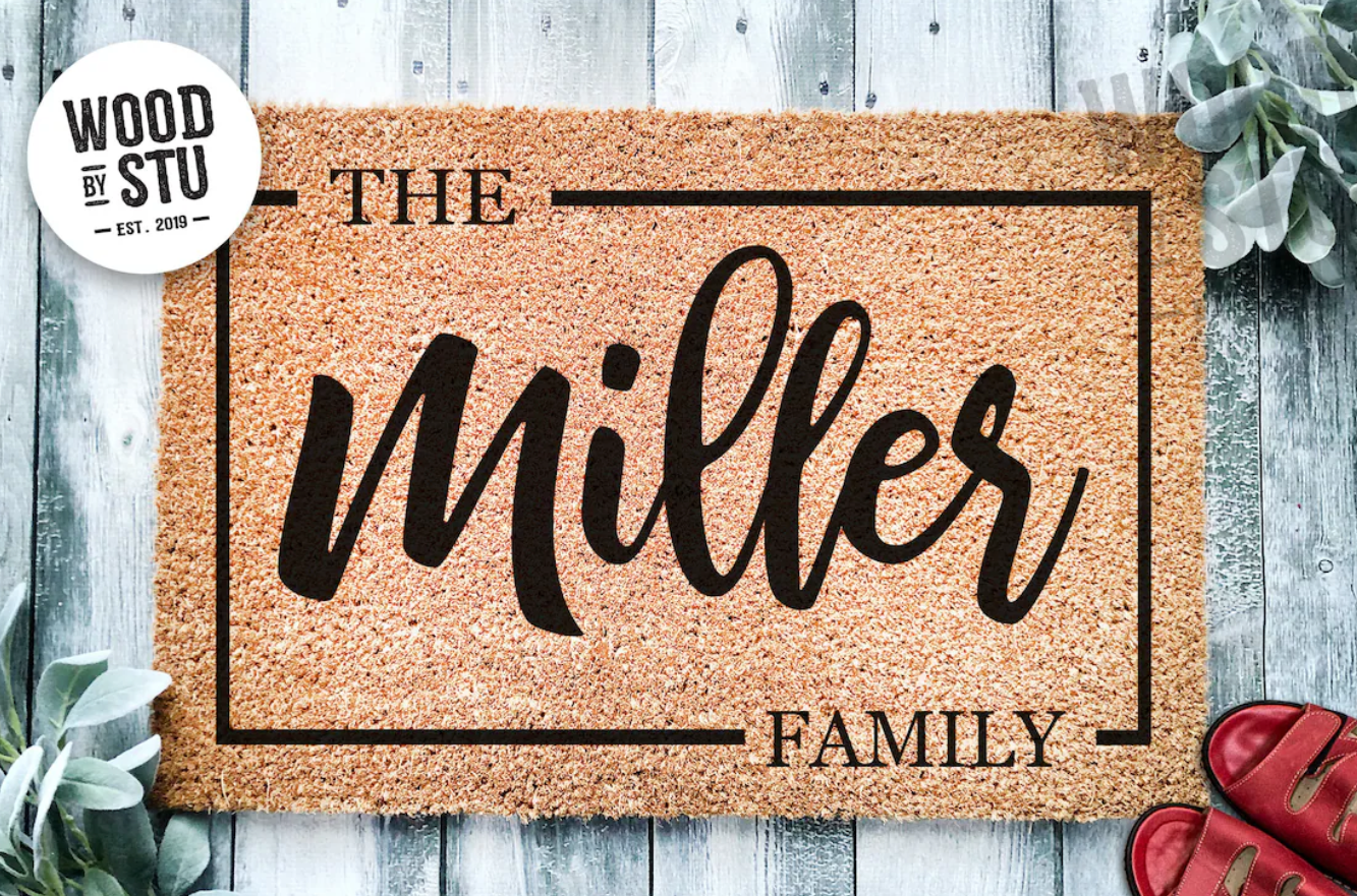 Personalized Welcome Mat (24x36" - $50)