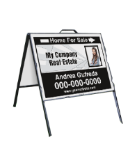 A-frame Sign + Metal Inserts image 0
